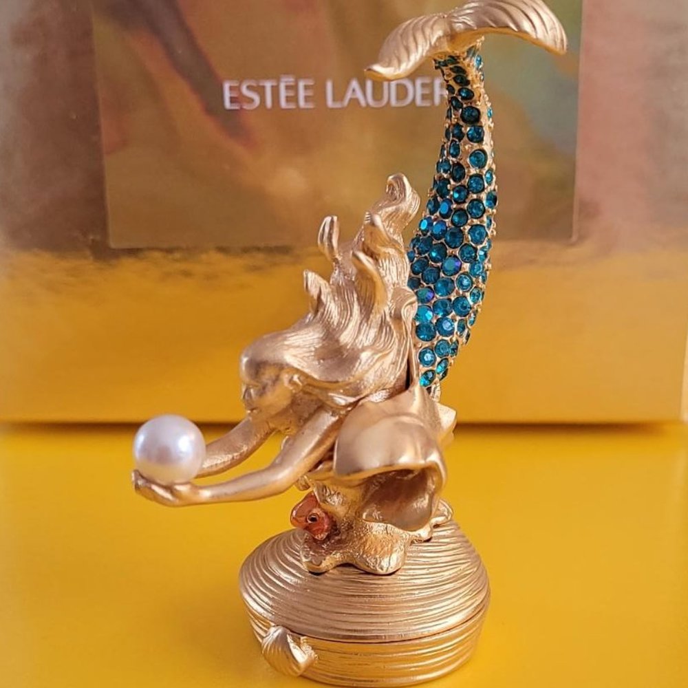 Estee Lauder Solid Perfume Compact Limited Edition Collector - Sparkling Mermaid